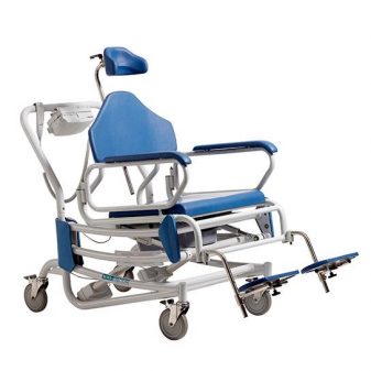 Elektrisk badetoiletstol Shower Commode Rise N Tilt Bariatrischer Dusch-Toilettenstuhl Rise N Tilt mit Hubfunktion