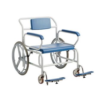 Bariatrisk badetoiletstol med drivhjul
